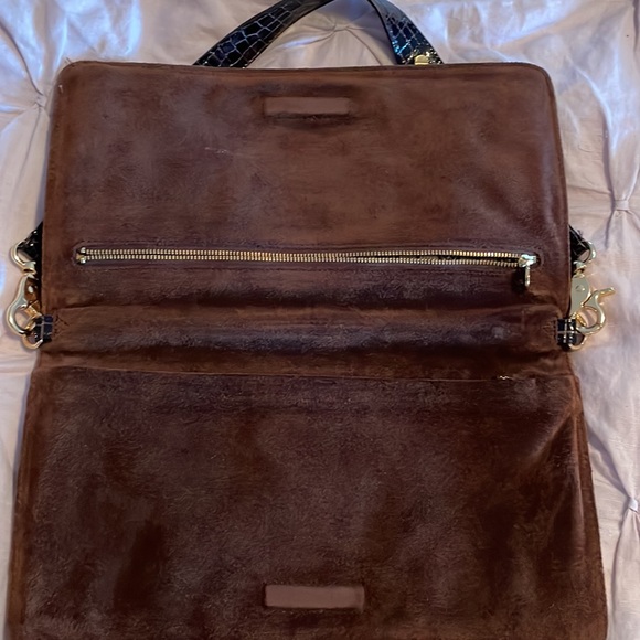 Suede chocolate brown  Tory Burch bag with removable straps - Picture 6 of 9